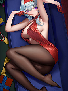 Blue-haired beauties drawn in ...
