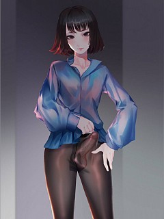 Drawn futanari sparkle with their dicks image 1