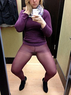 Amateur selfie of girls in pantyhose image 5