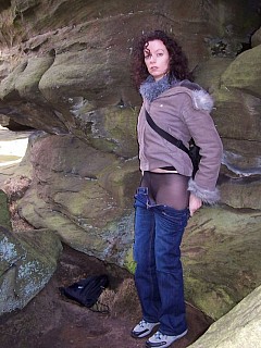 Amateur women in pantyhose in public image 4