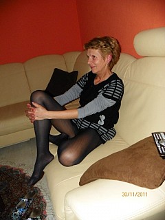 Mature ladies in pantyhose showing off their image 3